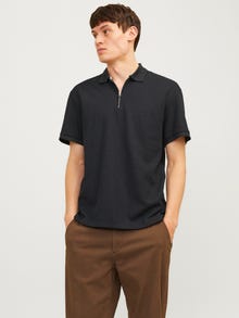 Jack & Jones Enfärgat Polo T-shirt -Black Beauty - 12255578
