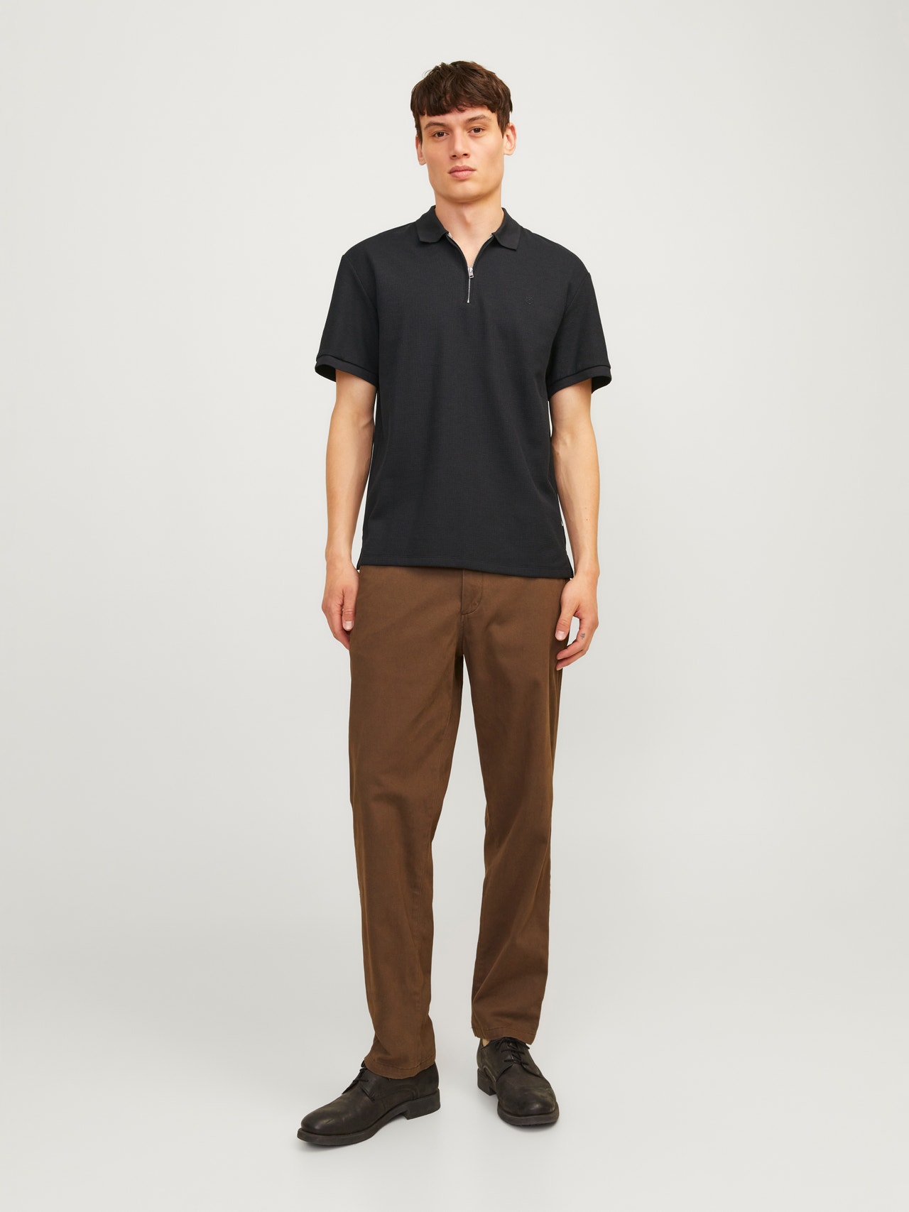 Jack & Jones Einfarbig Polo T-shirt -Black Beauty - 12255578