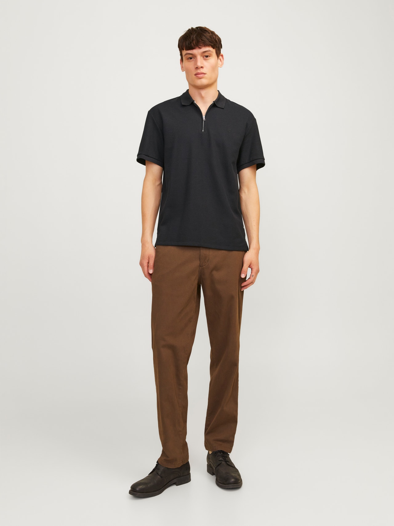 Jack & Jones Plain Polo T-shirt -Black Beauty - 12255578