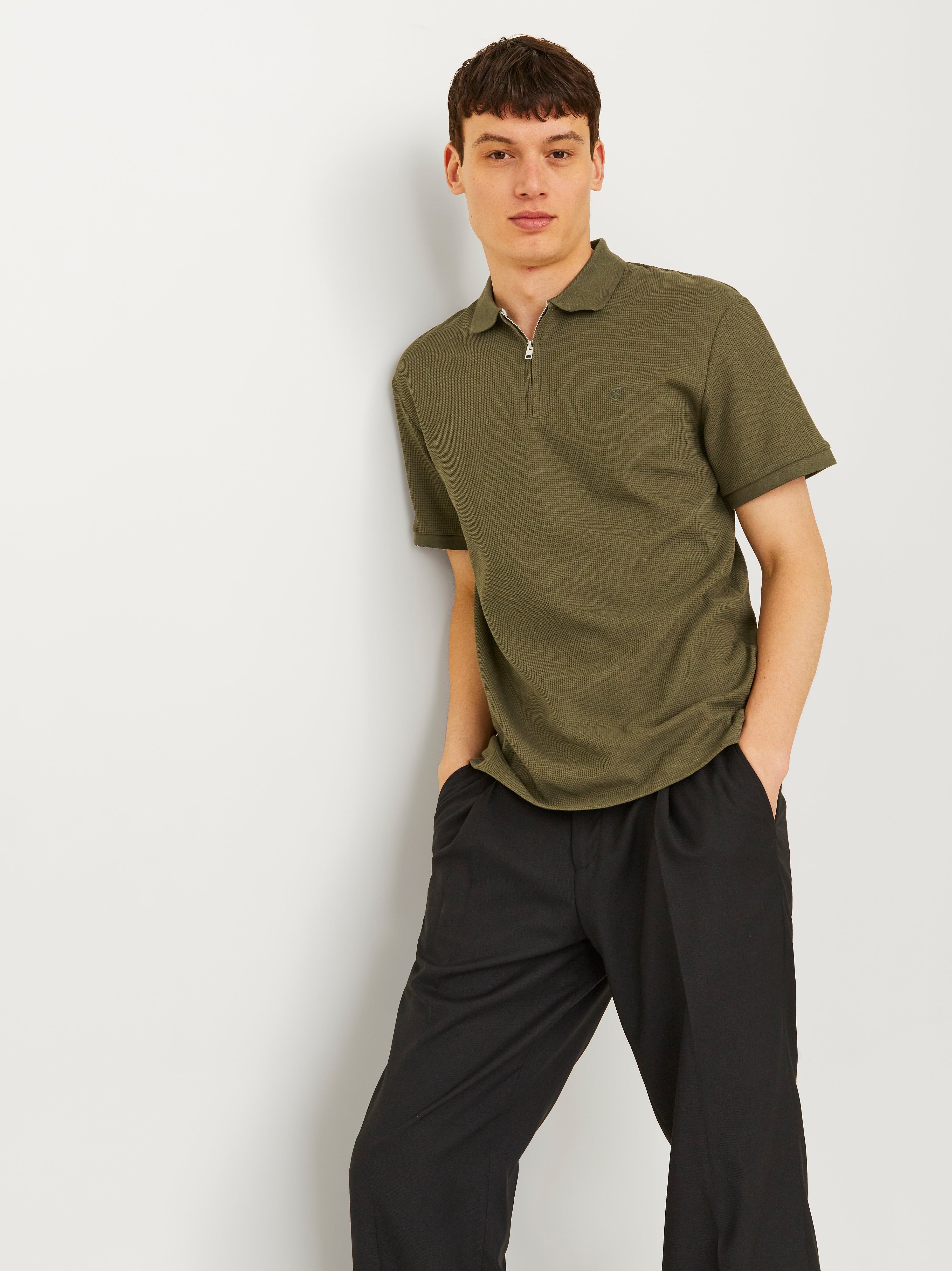 Jack & Jones Plain Polo Polo -Olive Night - 12255578