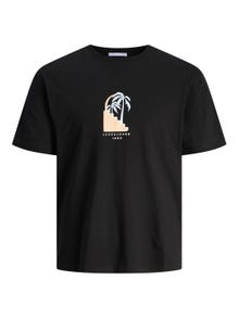 Jack & Jones Bedrukt Ronde hals T-shirt -Black - 12255579