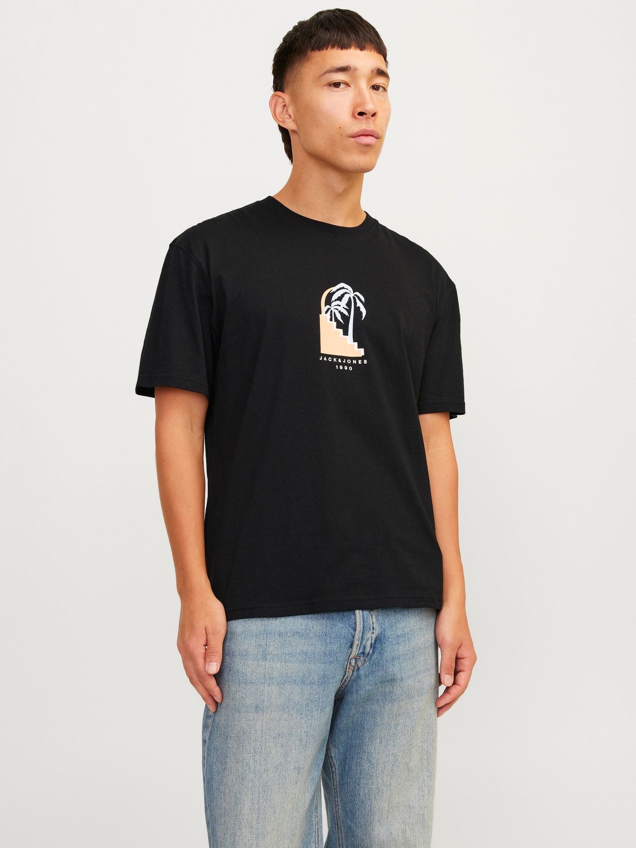 Jack & Jones Camiseta Estampado Cuello redondo -Black - 12255579