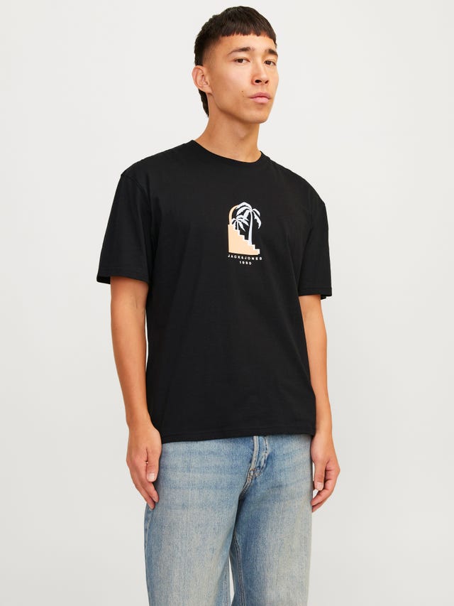 Jack & Jones T-shirt Estampar Decote Redondo - 12255579