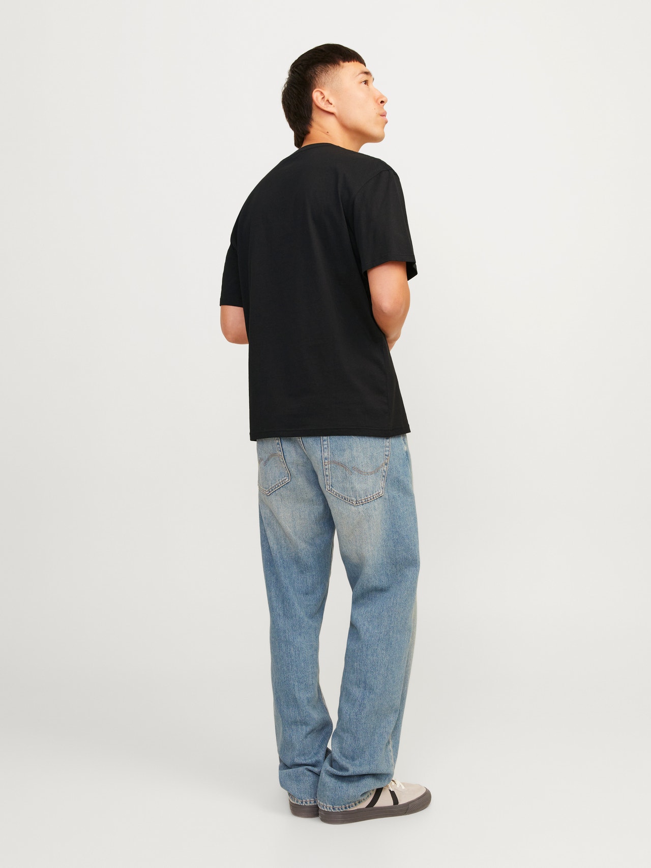 Jack & Jones Potištěný Kruhový výstřih Tričko -Black - 12255579