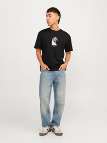 Jack & Jones T-shirt Estampar Decote Redondo -Black - 12255579