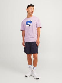 Jack & Jones Gedrukt Ronde hals T-shirt -Lavender Frost - 12255579