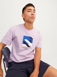 Jack & Jones Gedruckt Rundhals T-shirt -Lavender Frost - 12255579