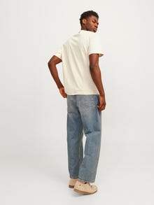 Jack & Jones Nyomott mintás Környak Trikó -Buttercream - 12255579