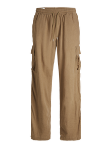 Jack & Jones Pantaloni cargo Wide Fit -Malt Ball - 12255603
