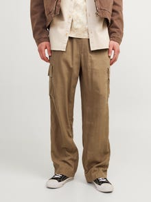 Jack & Jones Pantaloni cargo Wide Fit -Malt Ball - 12255603
