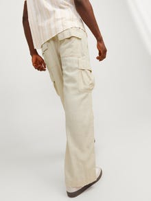 Jack & Jones Wide Fit Cargo kalhoty -Summer Sand - 12255603