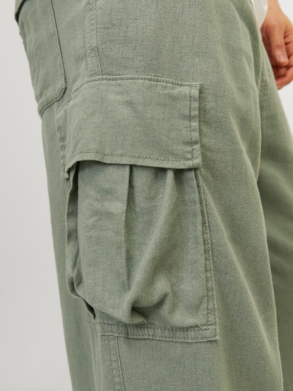 Jack & Jones Wide Fit Cargo trousers -Laurel Wreath - 12255603