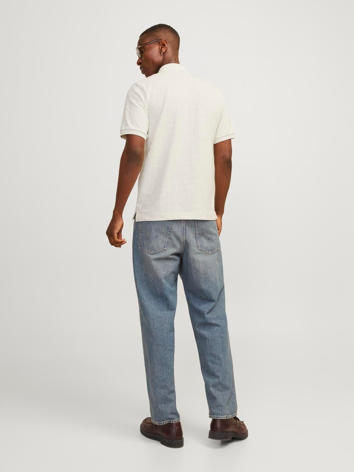 Jack & Jones Bez vzoru Polo límec Tričko -White Onyx - 12255616