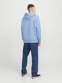 Jack & Jones Logo Hoodie -Chambray Blue - 12255617