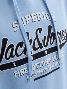 Jack & Jones Logo Hoodie -Chambray Blue - 12255617