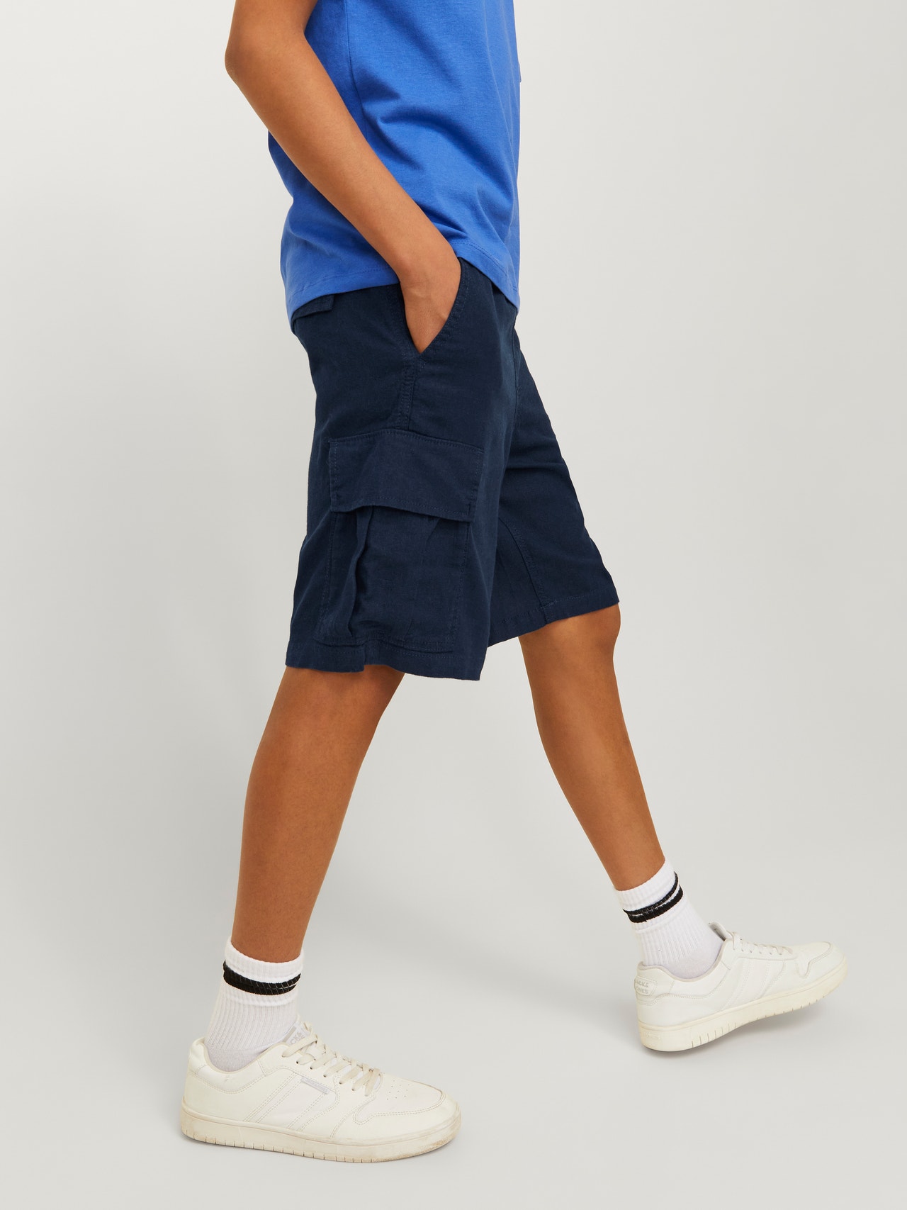 Jack & Jones Loose Fit Cargo shorts For boys -Dark Navy - 12255664
