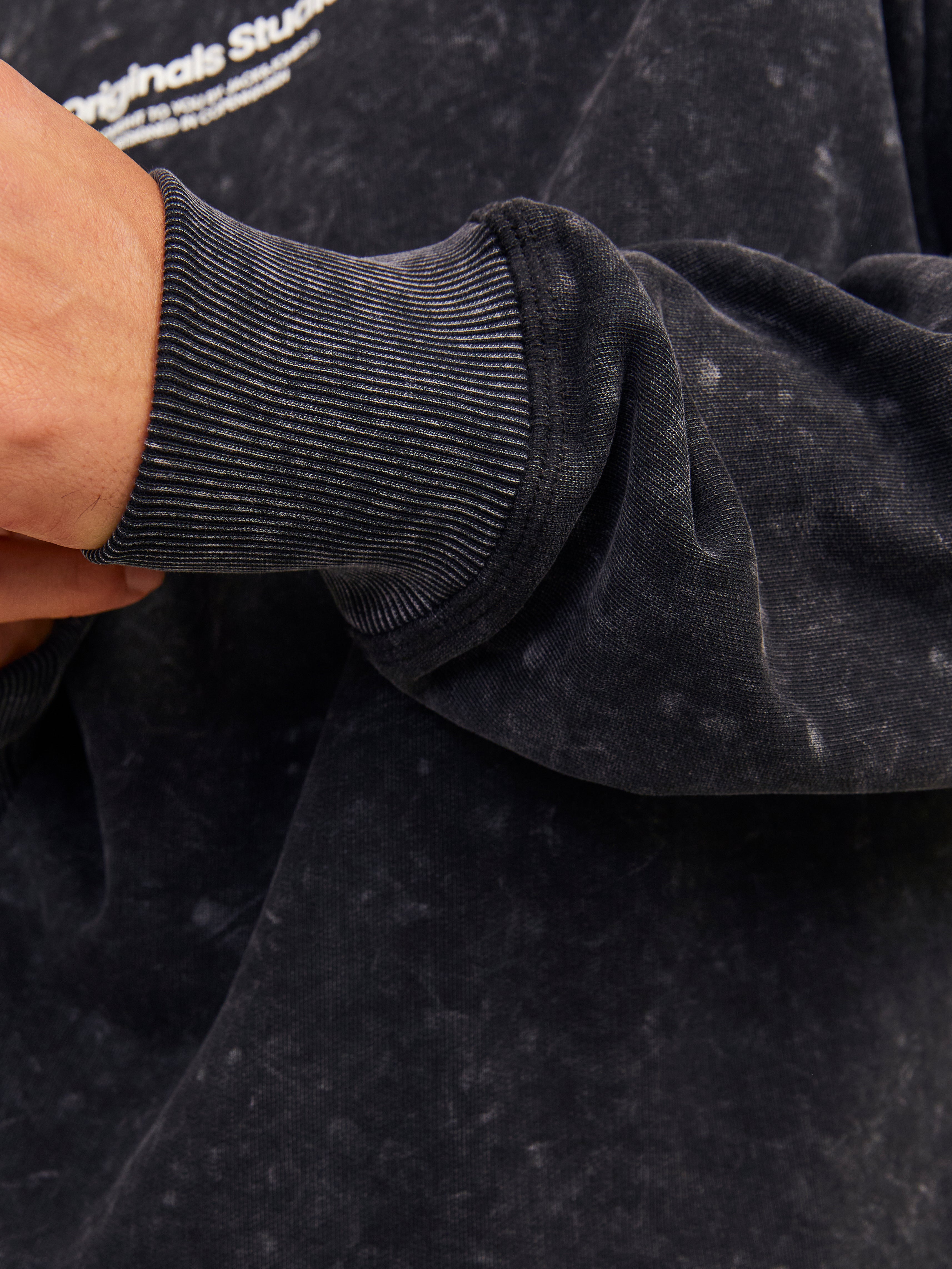 Jack & Jones Printed Crewn Neck Sweatshirt -Black - 12255739