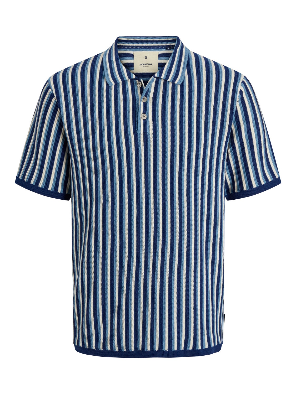 Jack & Jones Striped Polo -Blue Depths - 12255741