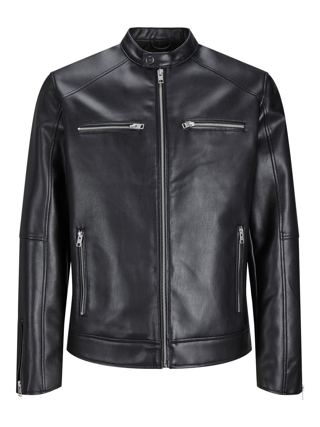 Chaqueta de cuero sintetico Negro Jack Jones