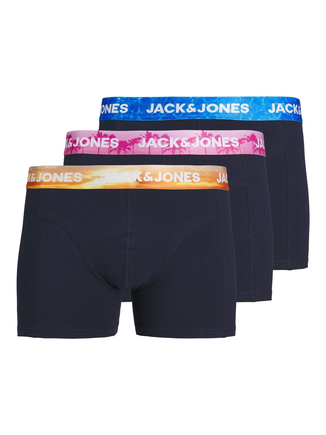 Jack & Jones 3-pack Trunks -Navy Blazer - 12255810