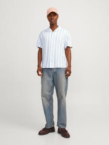 Jack & Jones Relaxed Fit Hawaii skjorte -Palace Blue - 12255818