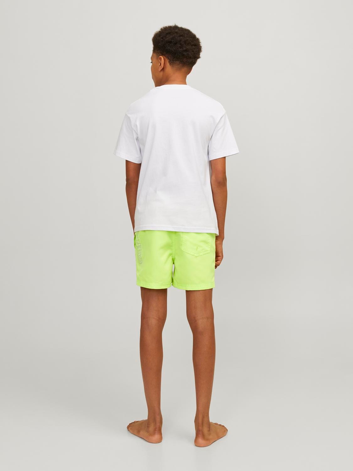 Jack & Jones Regular Fit Σορτς-μαγιό με κανονική εφαρμογή Μίνι -Wild Lime - 12256153