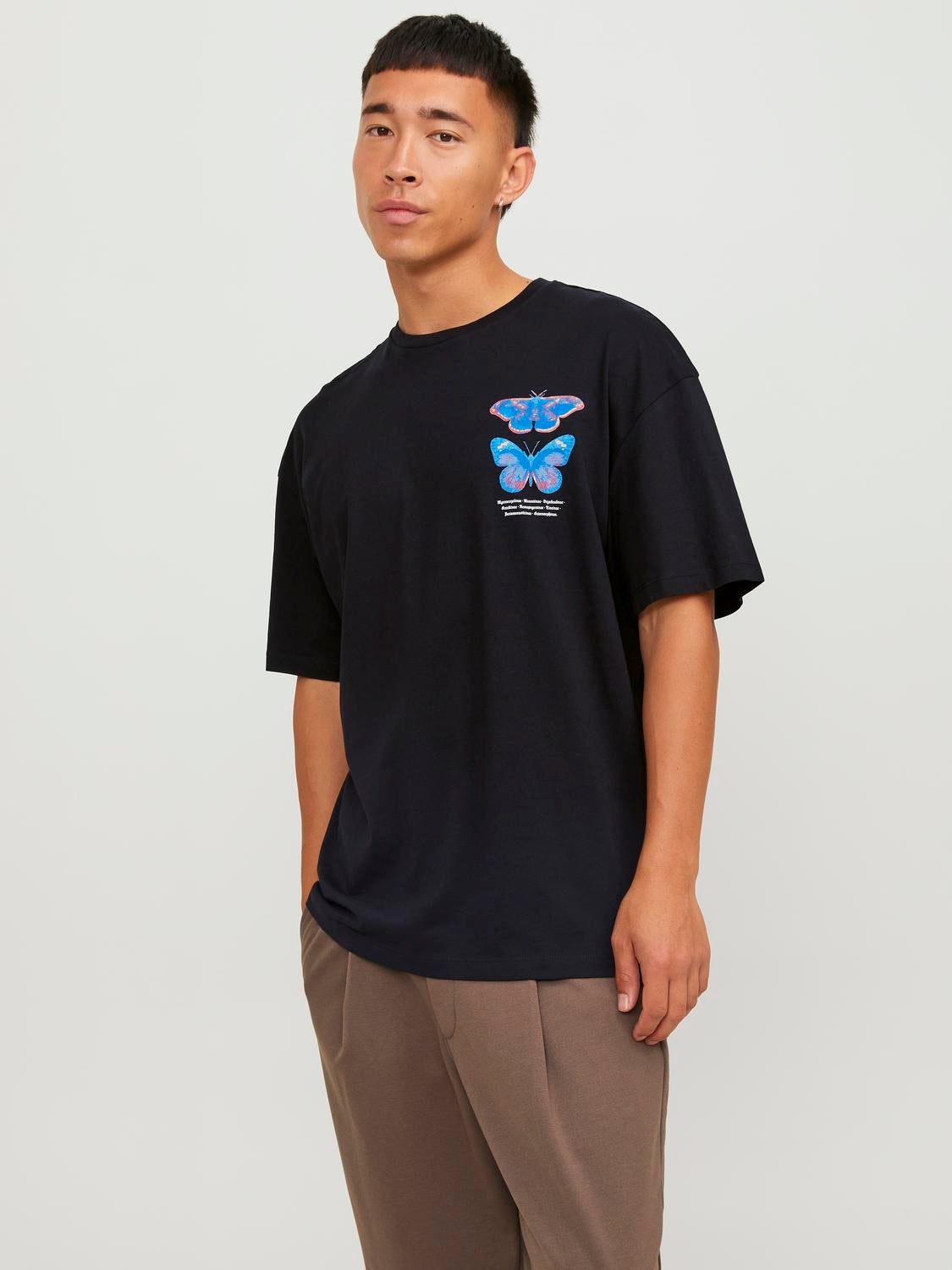 T-shirt Imprimé Col Rond - Jack & Jones - Modalova