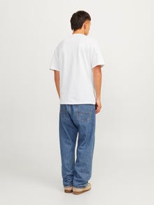 Jack & Jones Nyomott mintás Környak Trikó -Bright White - 12256215