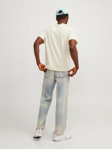 Jack & Jones Trükitud Ümmargune kaelus T-särk -Buttercream - 12256215