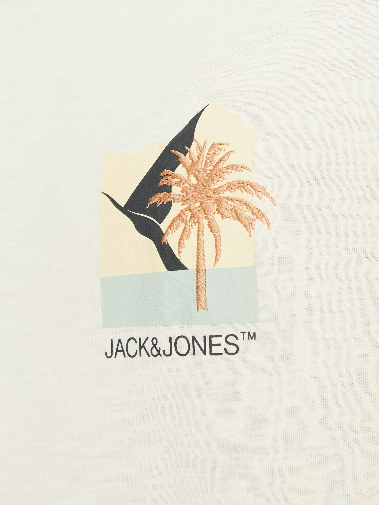Jack & Jones Gedrukt Ronde hals T-shirt -Buttercream - 12256215