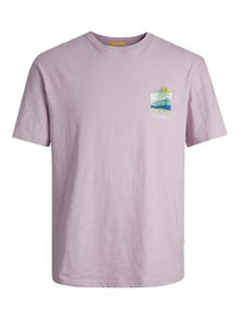 Jack & Jones Printed Crew Neck T-shirt -Lavender Frost - 12256215