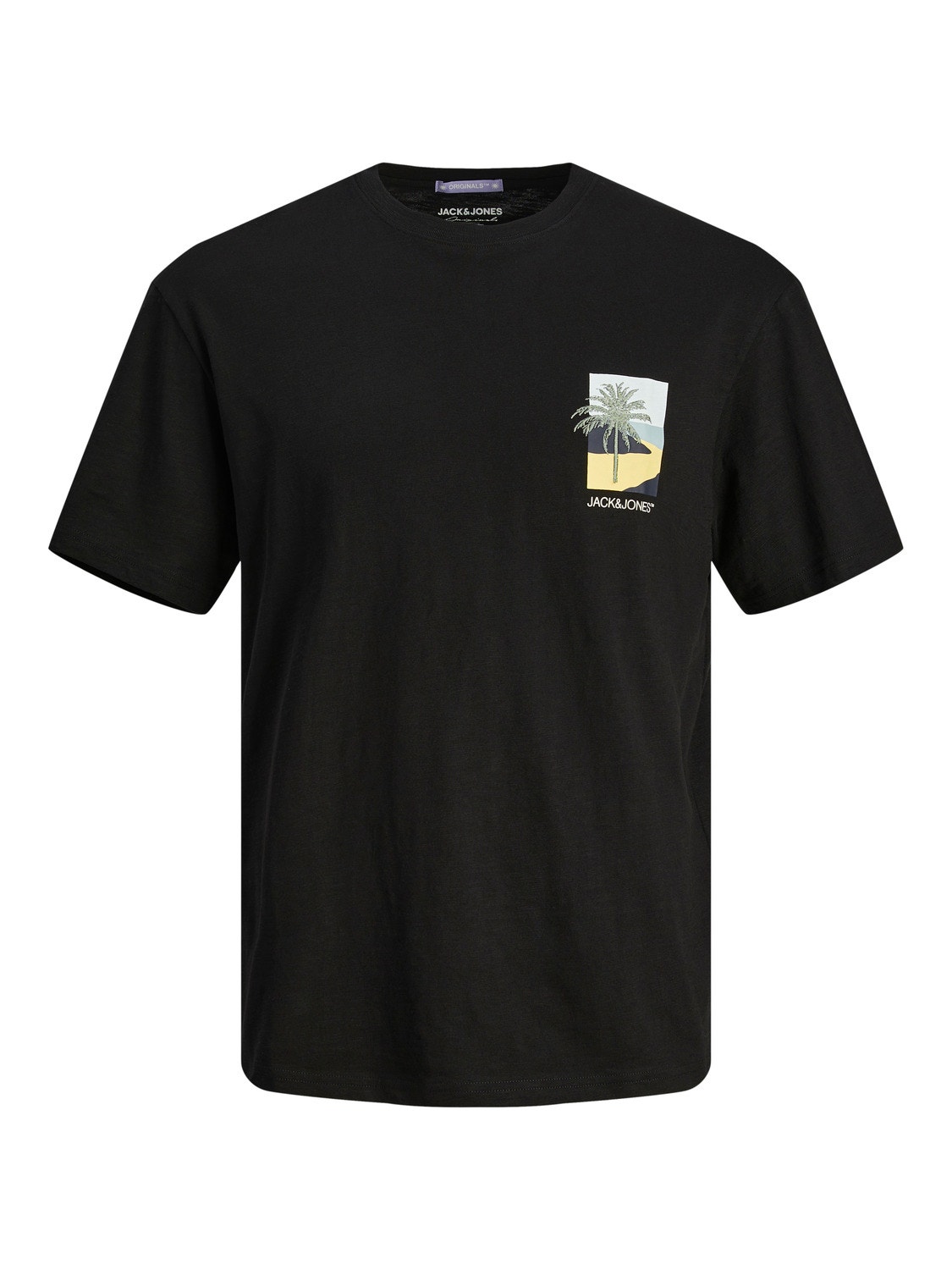 Jack & Jones Painettu Pyöreä pääntie T-paita -Black - 12256215