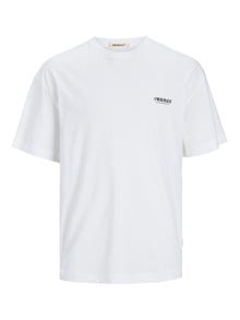 Jack & Jones Nadruk Okrągły dekolt T-shirt -Bright White - 12256254