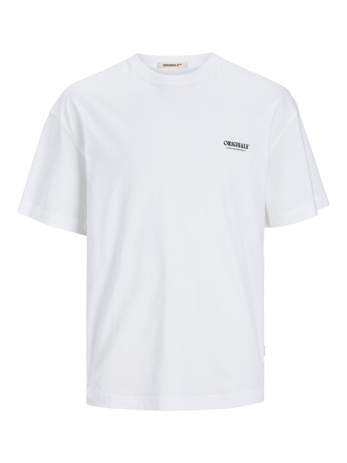 Jack & Jones Painettu Pyöreä pääntie T-paita -Bright White - 12256254