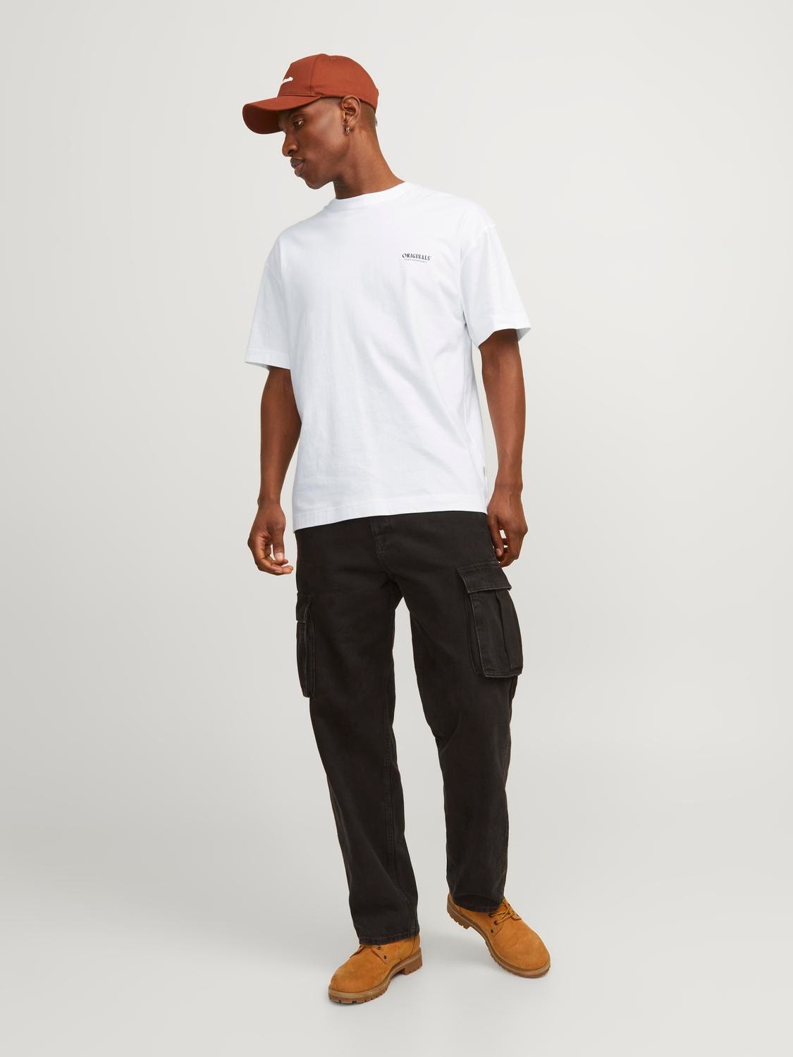 Jack & Jones Nadruk Okrągły dekolt T-shirt -Bright White - 12256254