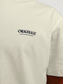 Jack & Jones Printed Crew neck T-shirt -Buttercream - 12256254