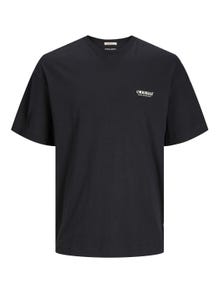 Jack & Jones Printed Crew neck T-shirt -Black - 12256254