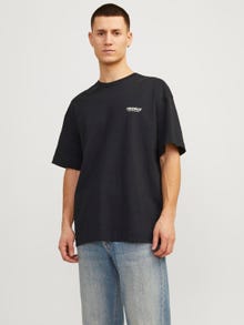 Jack & Jones T-shirt Stampato Girocollo -Black - 12256254