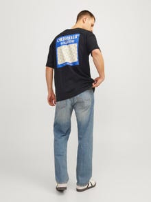 Jack & Jones Printed Crew neck T-shirt -Black - 12256254