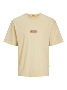 Jack & Jones Natisnjeno Kratka majica -Italian Straw - 12256258