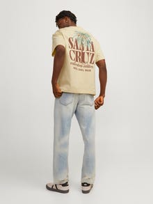 Jack & Jones Natisnjeno Kratka majica -Italian Straw - 12256258