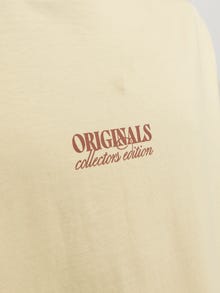 Jack & Jones Painettu Pyöreä pääntie T-paita -Italian Straw - 12256258