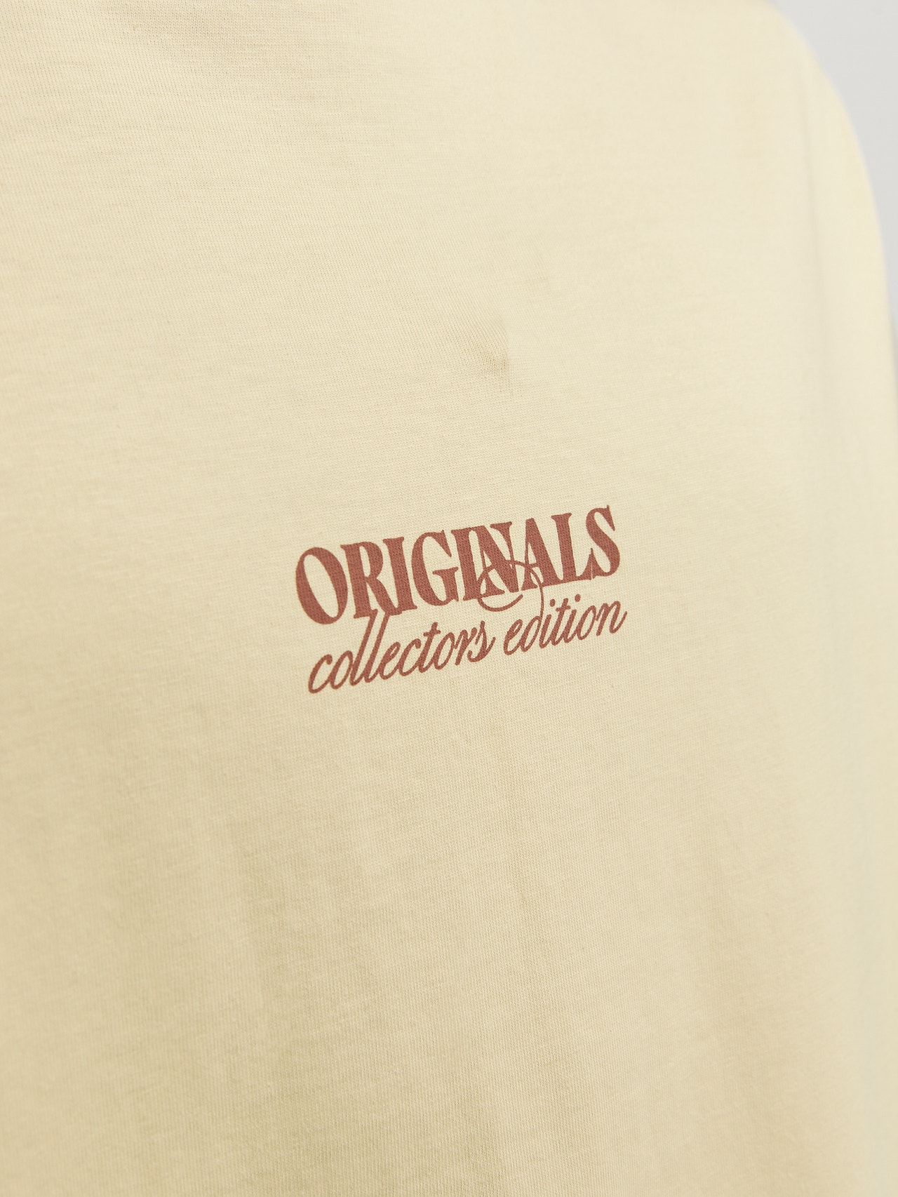 Jack & Jones T-shirt Estampar Decote Redondo -Italian Straw - 12256258