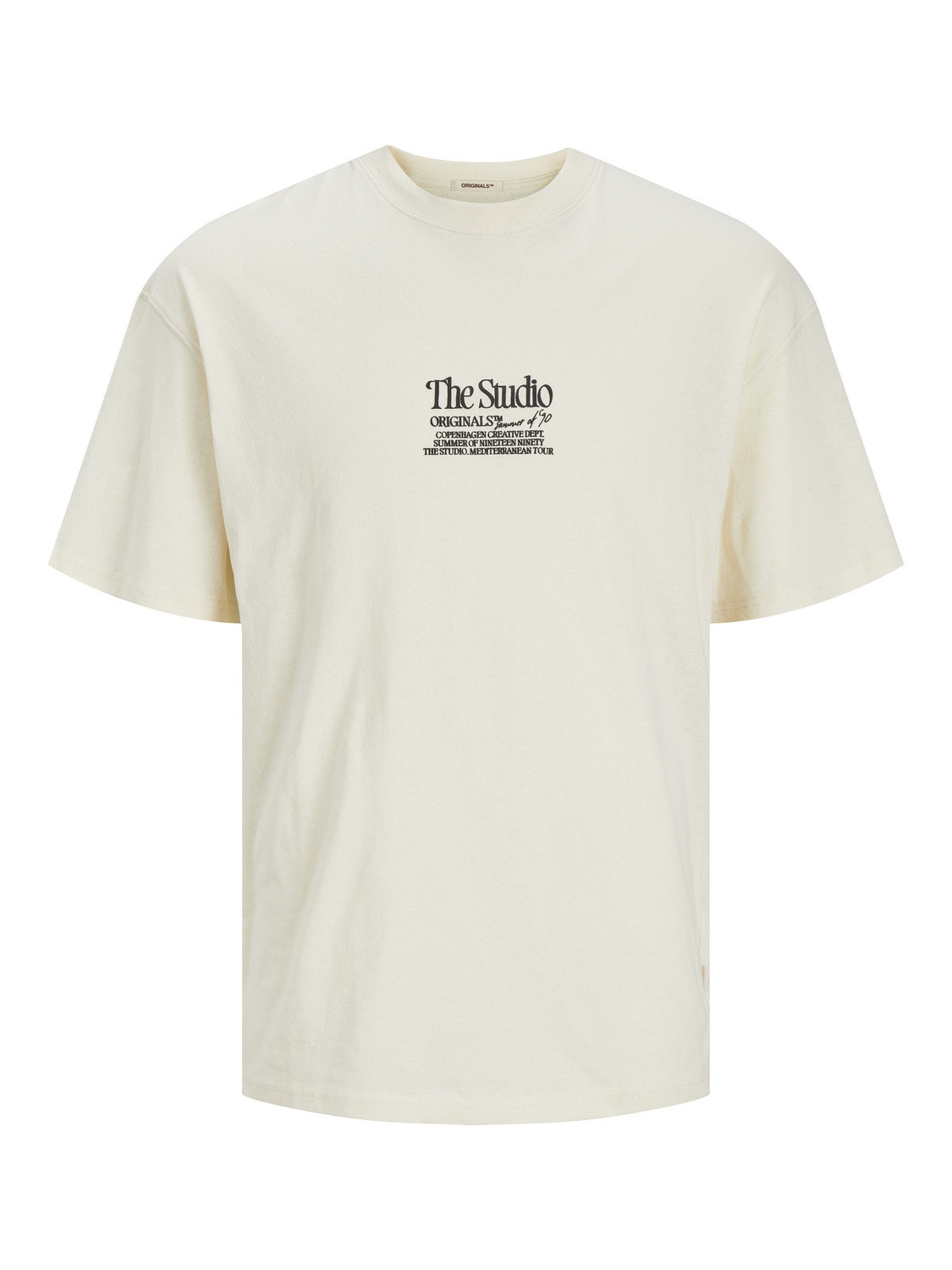 Jack & Jones Gedrukt Ronde hals T-shirt -Buttercream - 12256289