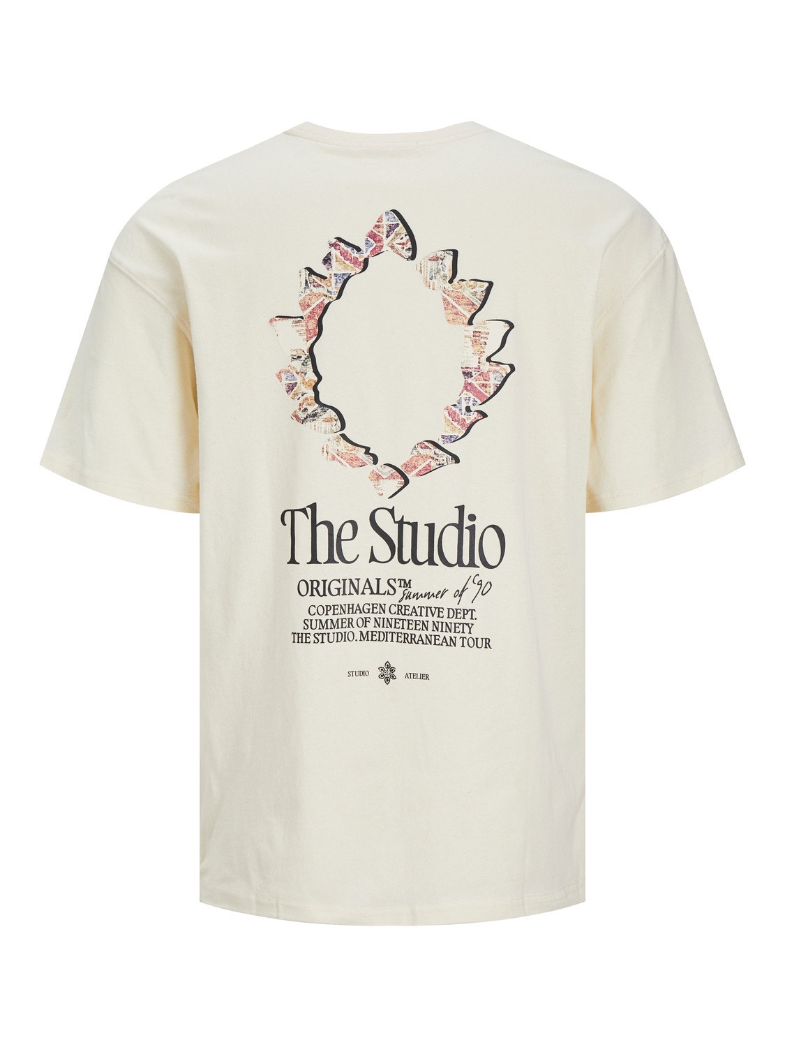 Jack & Jones Nadruk Okrągły dekolt T-shirt -Buttercream - 12256289