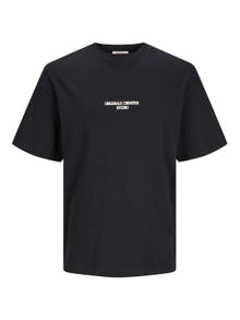 Jack & Jones Bedrukt Ronde hals T-shirt -Black - 12256289
