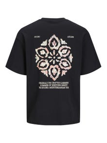 Jack & Jones Printed Crew neck T-shirt -Black - 12256289