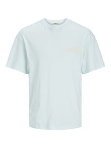 Jack & Jones Gedrukt Ronde hals T-shirt -Skylight - 12256289