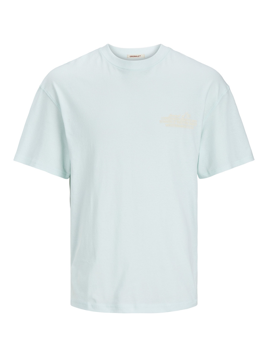 Jack & Jones Printet Crew neck T-shirt -Skylight - 12256289