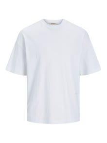 Jack & Jones Printed Crew neck T-shirt -Bright White - 12256330